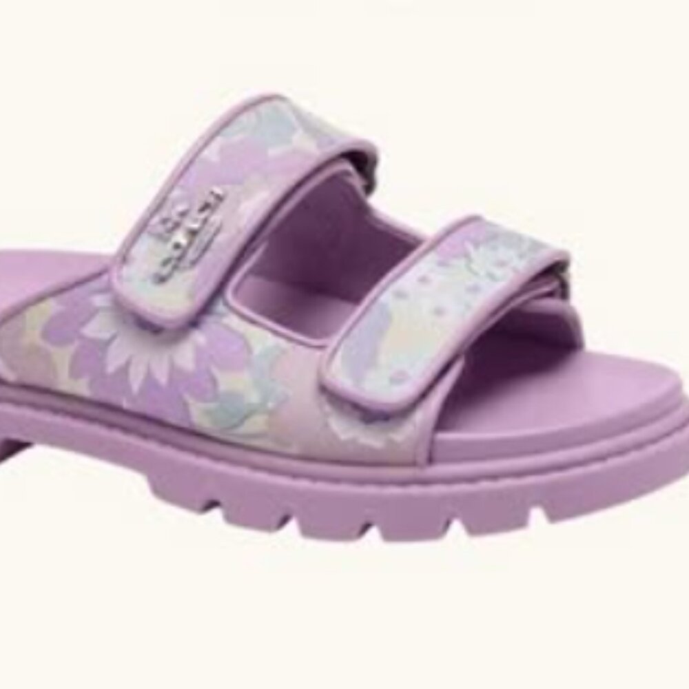 Coach Two Band Sport Slide With Floral Print - EUC - Picture 3 of 9